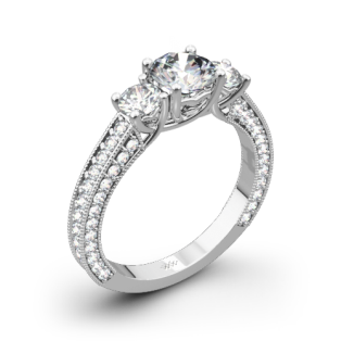 Clara Ashley Three Stone Engagement Ring