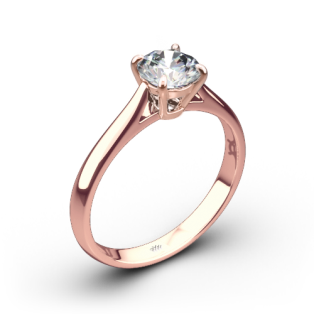 Fine Line Solitaire Engagement Ring