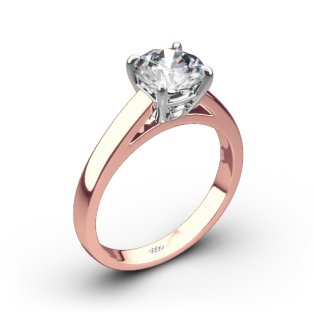Valoria Flush-Fit Cathedral Solitaire Engagement Ring