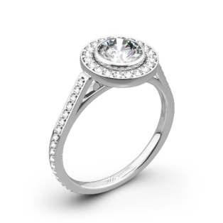 Halo Bezel Diamond Engagement Ring