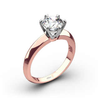 Knife-Edge Solitaire Engagement Ring