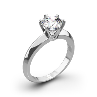 Knife-Edge Solitaire Engagement Ring