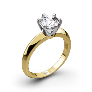 Knife-Edge Solitaire Engagement Ring