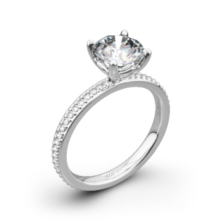 Legato Micro Pave Diamond Engagement Ring