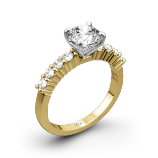 Legato Shared-Prong Diamond Engagement Ring