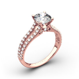 Ritani 1RZ2488 Double French-Set V Diamond Engagement Ring