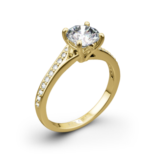 Ritani 1RZ2490 Modern Bypass Micropavé Diamond Engagement Ring