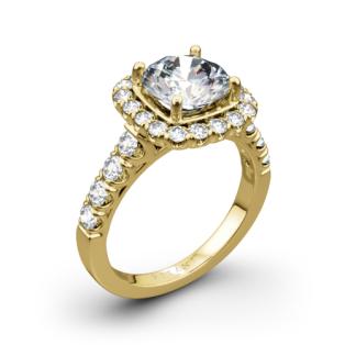 Ritani 1RZ2817 Masterwork Cushion Halo Diamond Engagement Ring