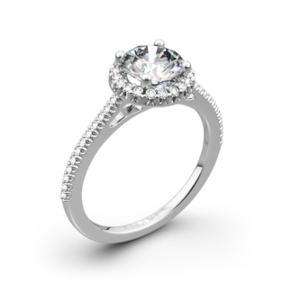 Ritani 1RZ3702 French-Set Halo Diamond Engagement Ring