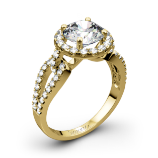 Simon G. LP2027 Passion Halo Diamond Engagement Ring