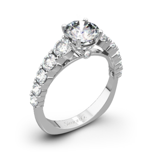 Simon G. TR426 Caviar Diamond Engagement Ring