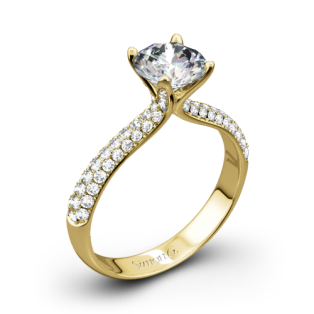 Simon G. TR431 Caviar Diamond Engagement Ring