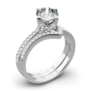 Simon G. MR1609 Caviar Diamond Wedding Set