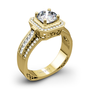 Simon G. NR453 Passion Halo Diamond Engagement Ring