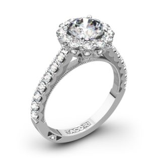 Tacori 37-2RD Full Bloom Round Halo Diamond Engagement Ring
