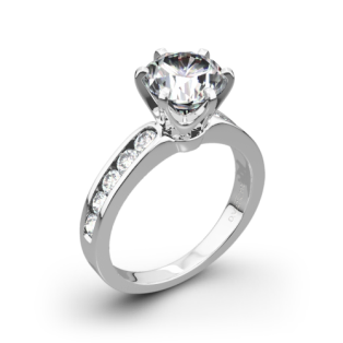 Vatche 1020 6-Prong Channel Diamond Engagement Ring