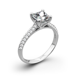Vatche 190 Caroline Pave Diamond Engagement Ring for Princess