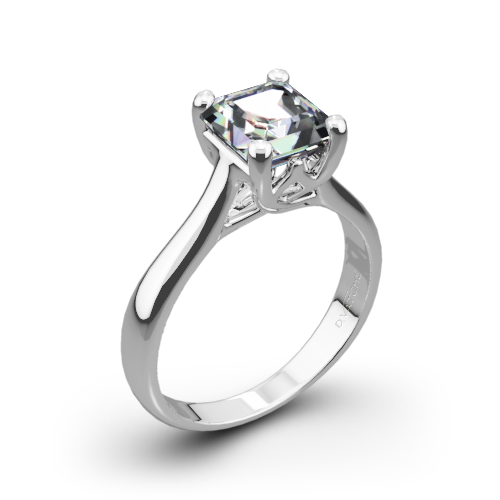 Vatche 1019 Royal Crown Solitaire Engagement Ring for Princess