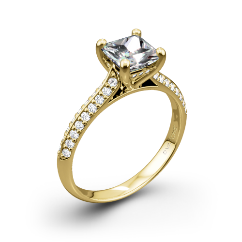 Vatche 190 Caroline Pave Diamond Engagement Ring for Princess