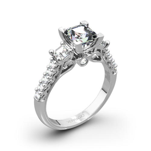 Verragio Renaissance 904P5 3-Stone Diamond Engagement Ring for Princess