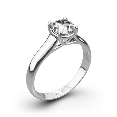 X-Prong Trellis Solitaire Engagement Ring