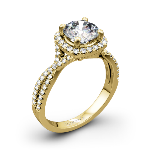 Simon G. NR468 Passion Halo Diamond Engagement Ring