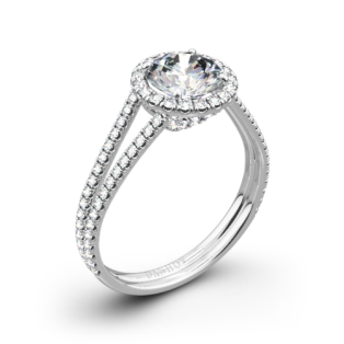Danhov LE117 Per Lei Double Shank Diamond Engagement Ring