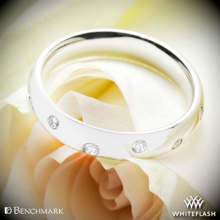 Benchmark Scattered Diamond Wedding Ring