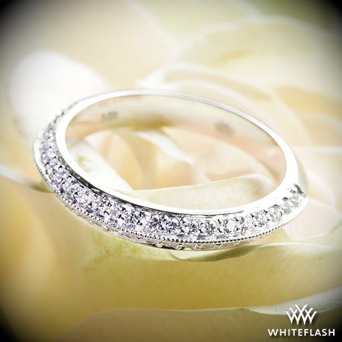 Pave Knife Edge Diamond Band 1052