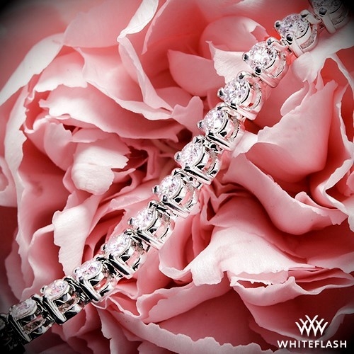 Three-Prong Lab Created Diamonds Tennis Bracelet