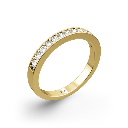 Bead-Set Diamond Wedding Ring