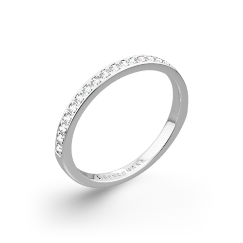 Benchmark Small Pave Diamond Wedding Ring