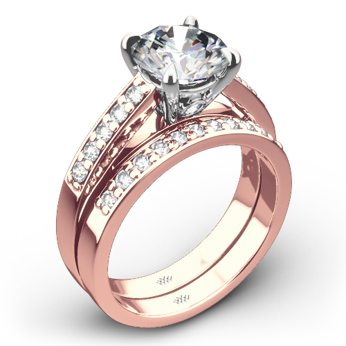 Flush-Fit Diamond Wedding Set