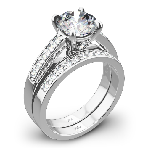 Flush-Fit Diamond Wedding Set