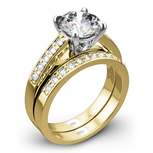 Flush-Fit Diamond Wedding Set