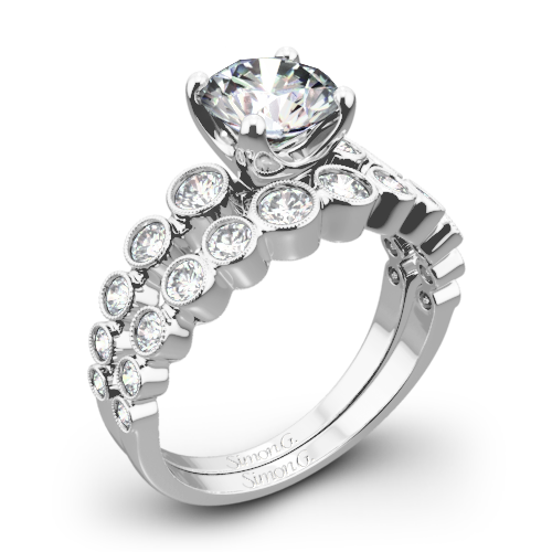 Simon G. MR2692 Caviar Diamond Wedding Set