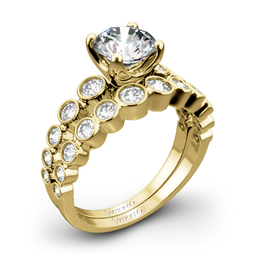 Simon G. MR2692 Caviar Diamond Wedding Set
