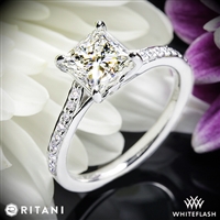 Ritani 1RZ2490 Modern Bypass Micropave Diamond Engagement Ring
