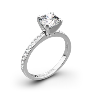 Benchmark LCP1 Small Pave Diamond Engagement Ring