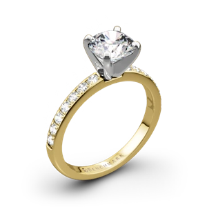 Benchmark LCP2 Large Pave Diamond Engagement Ring
