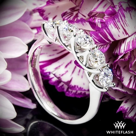 Five Stone Trellis Diamond Right Hand Ring - Setting Only