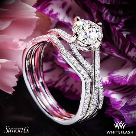 Simon G. MR1394 Fabled Diamond Wedding Set