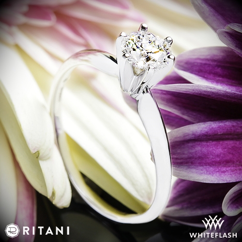 Ritani 1RZ7295 Six-Prong Knife-Edge Solitaire Engagement Ring