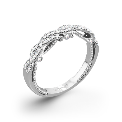Verragio INS-7074W Beaded Twist Diamond Wedding Ring