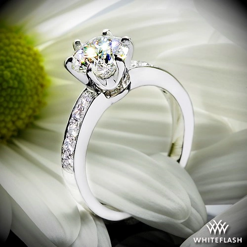 Bead-Set Diamond Engagement Ring