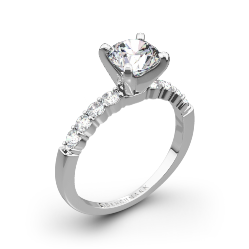 Benchmark SP4 Shared-Prong Diamond Engagement Ring