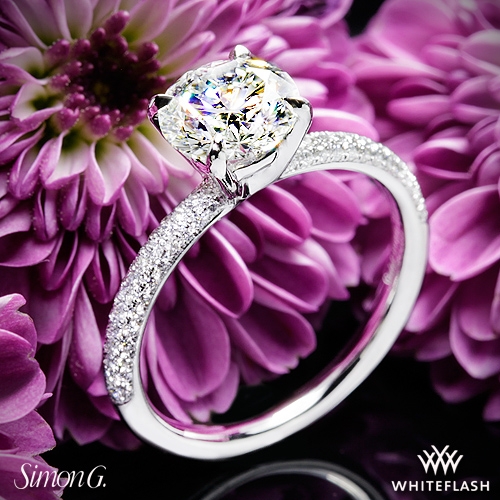 Simon G. LP1935-D Delicate Diamond Engagement Ring