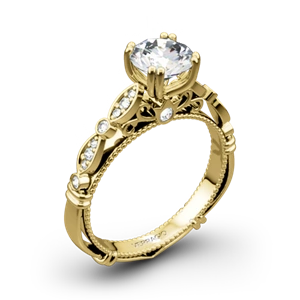 Verragio Parisian D-100 Scalloped Diamond Engagement Ring