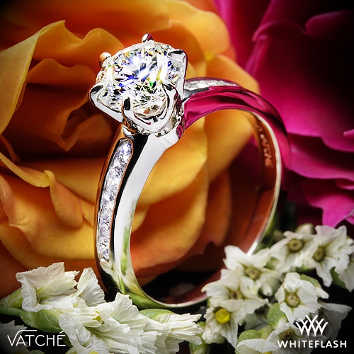 Vatche 1020 6-Prong Channel Diamond Engagement Ring
