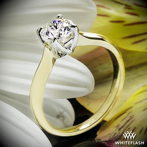 White gold prongs on yellow gold ring hotsell